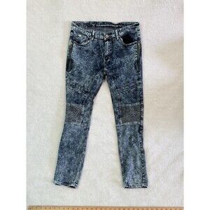 V1969 Italia Moto Zipper Jeans Mens 38x32 Blue Abbigliamento Sportivo Versace